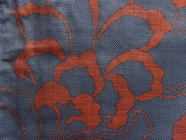 JAPANESE KIMONO / ANTIQUE KIMONO / SILK / DORO OSHIMA TSUMUGI / WOVEN CHINESE FLOWERS